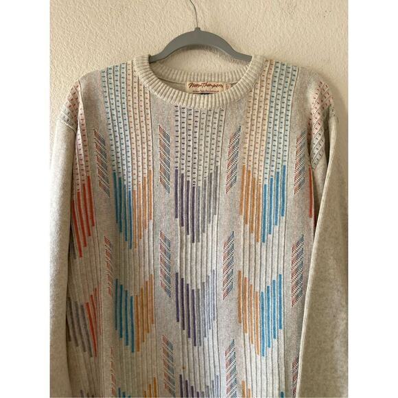 Vintage 80s/90s‎ norm Thompson textured white sweater size medium - Picture 2 of 6